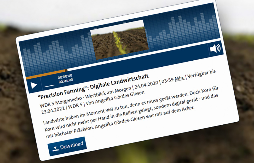 Read more about the article WDR5 Radio Beitrag über My Data Plant / Kleffmann Digital RS