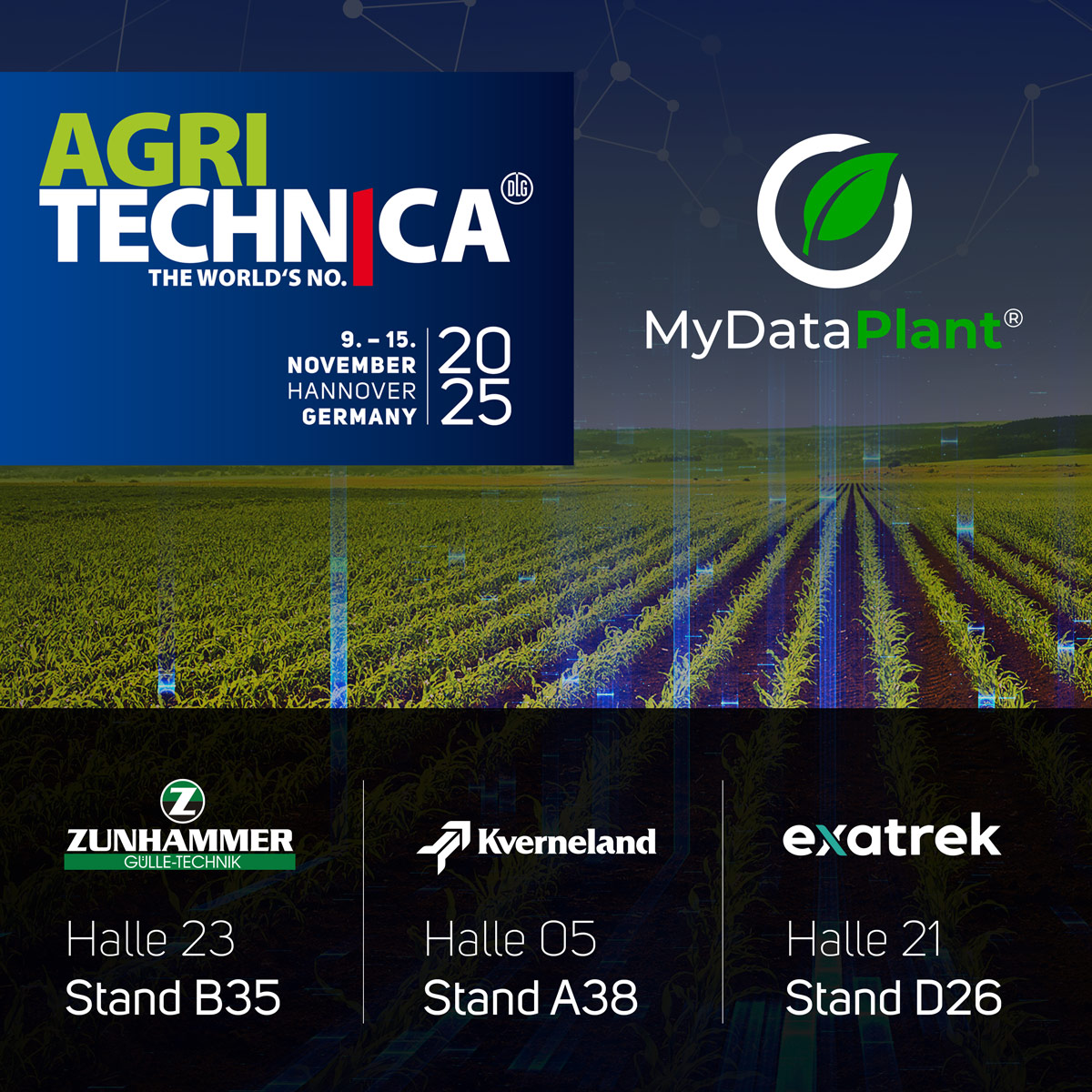 Mehr über den Artikel erfahren Besuch uns auf der Agritechnica 2025